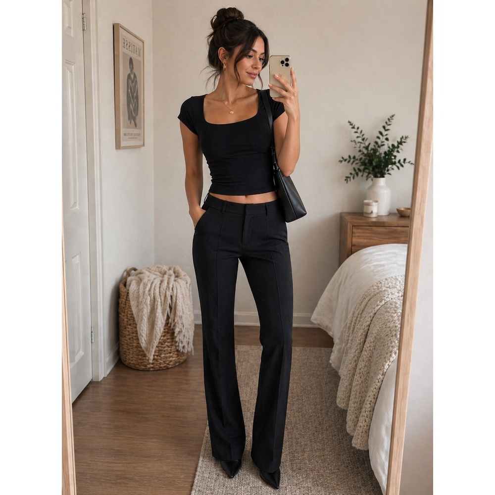Ann Taylor Black Slim Ankle Dress Pants